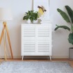 Puerta de armario lamas 4 uds madera pino blanco 39,5x39,4 cm