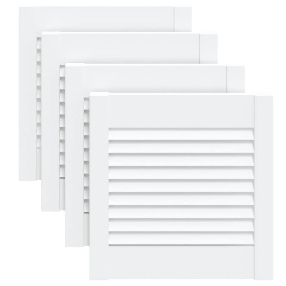 Puerta de armario lamas 4 uds madera pino blanco 39,5x39,4