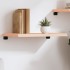 Estante de pared madera maciza roble sin tratar 60x30x(2-4)