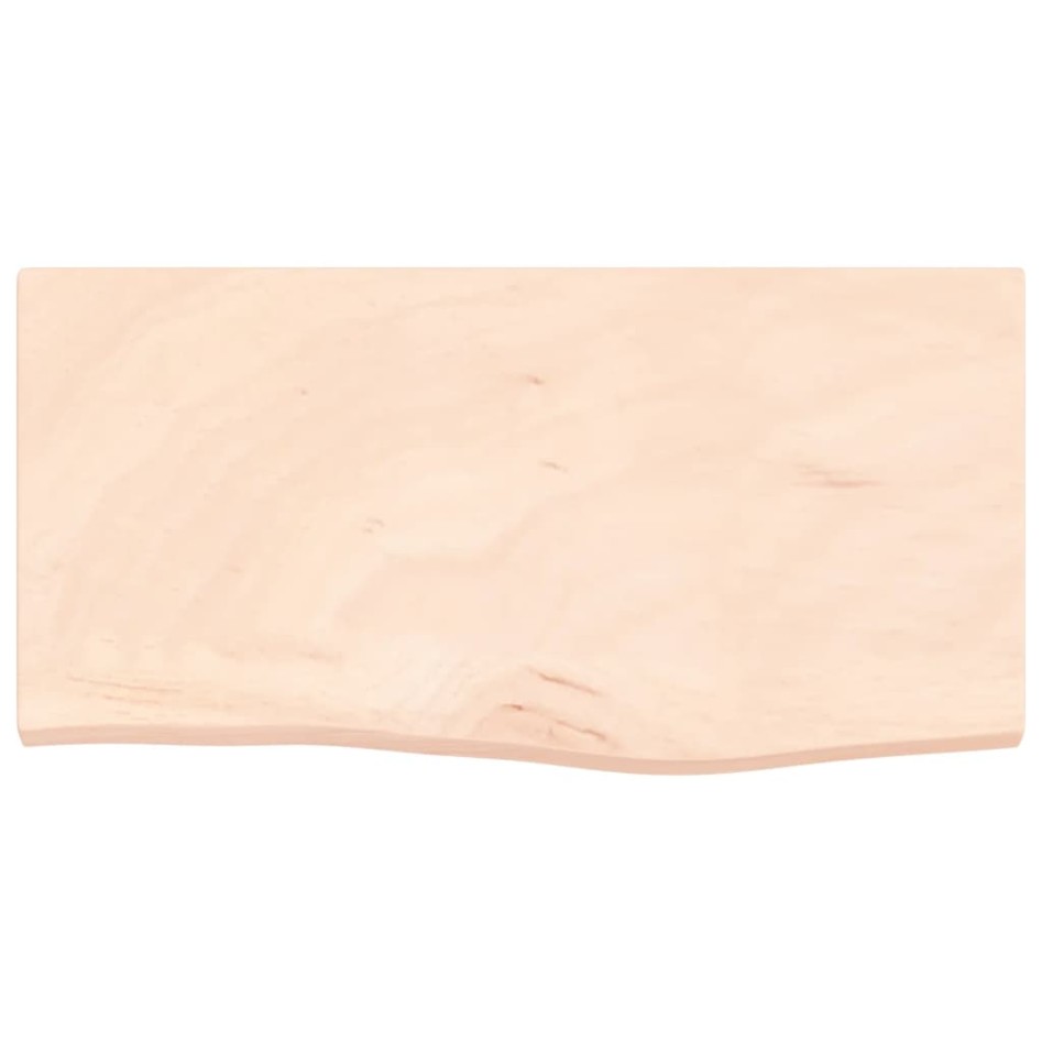Estante de pared madera maciza roble sin tratar 60x30x(2-4)