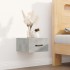 Mesitas de noche de pared 2 uds color gris hormigón 35x35x20