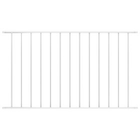 Panel de valla con acero recubrimiento polvo blanco