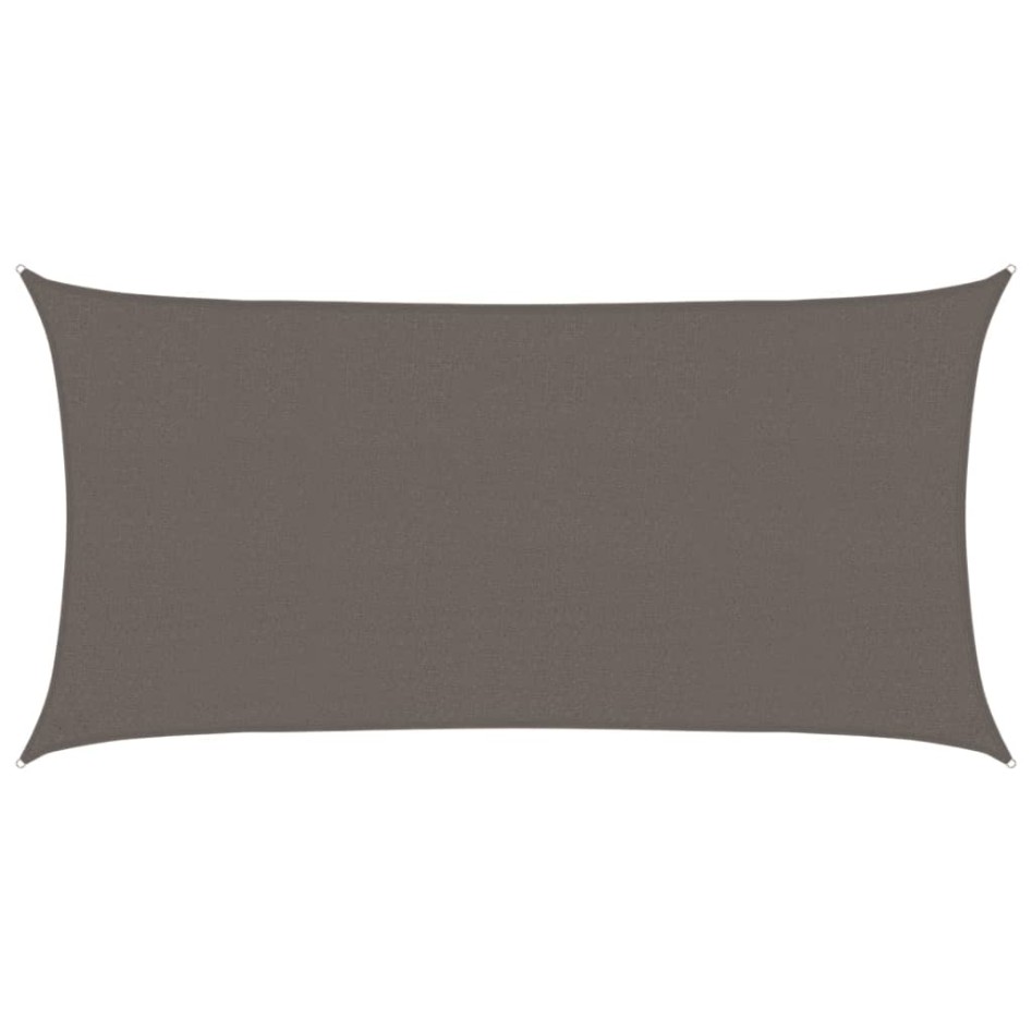 Toldo de vela gris antracita HDPE 160 g/m² 2,5x5