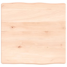 Tablero de mesa madera maciza borde natural 40x40x(2-6)