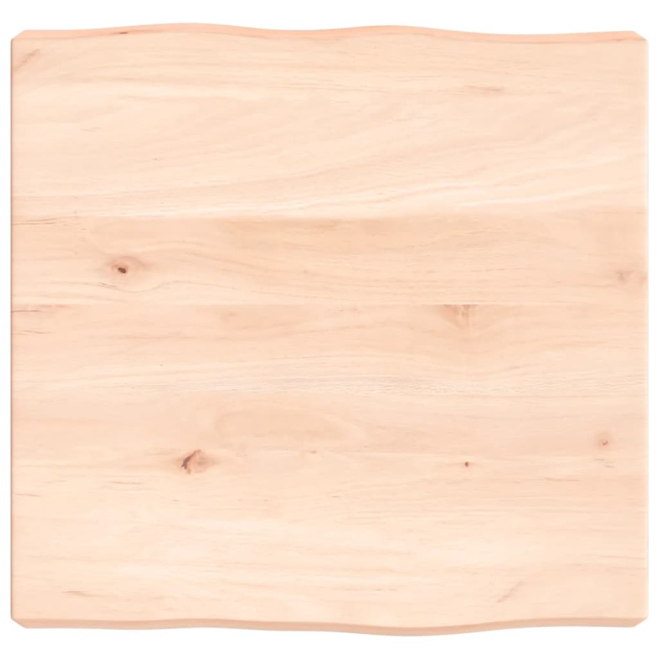 Tablero de mesa madera maciza borde natural 40x40x(2-6)