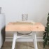Tablero de mesa madera maciza borde natural 40x40x(2-6)
