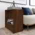 Mesa auxiliar madera contrachapada roble marrón 50x26x50