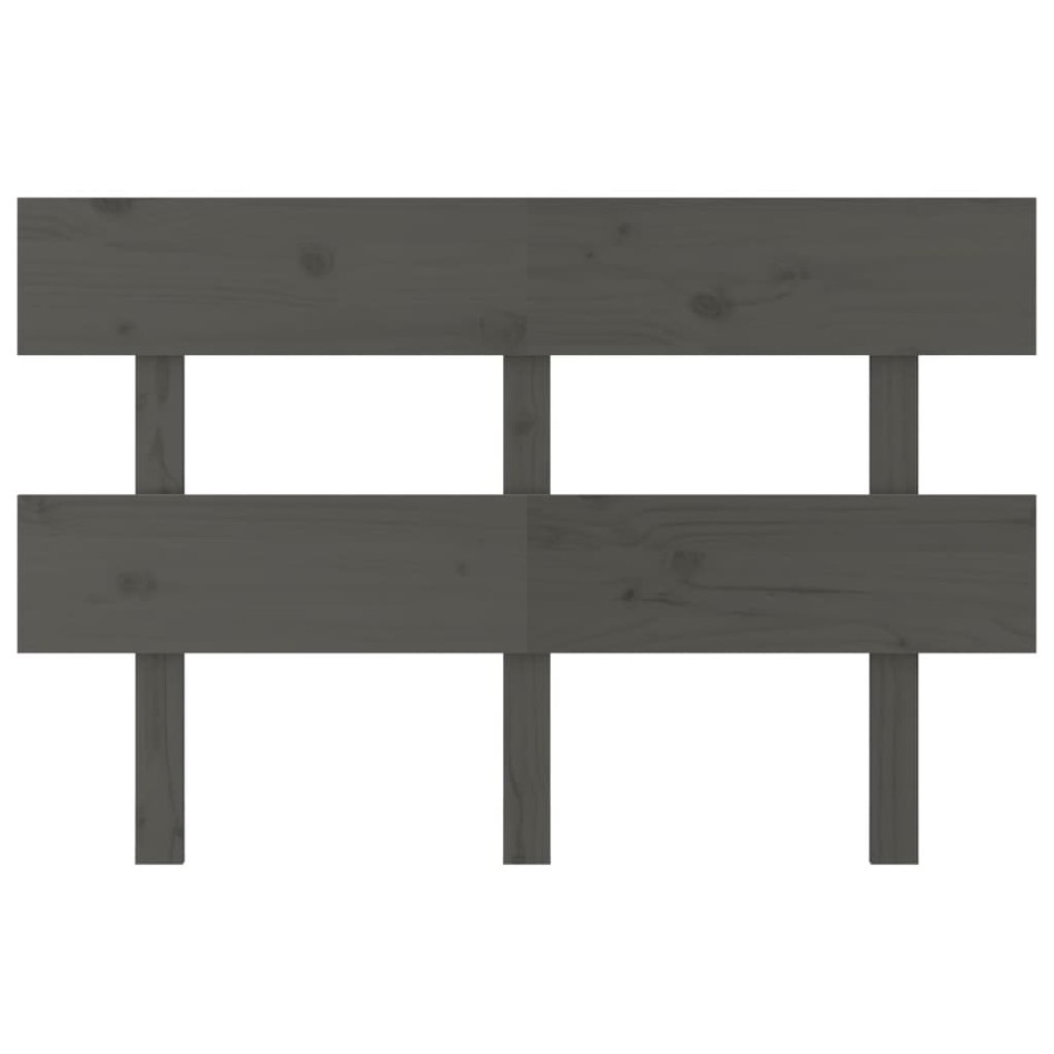 Cabecero de cama madera maciza de pino gris 138x3x81