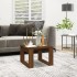 Mesa auxiliar madera contrachapada marrón roble 50x50x35