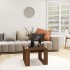 Mesa auxiliar madera contrachapada marrón roble 50x50x35