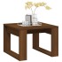 Mesa auxiliar madera contrachapada marrón roble 50x50x35