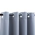 Cortinas opacas con anillas de metal 2 piezas gris 140x245
