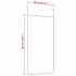 Espejo de puerta cristal y aluminio negro 30x60