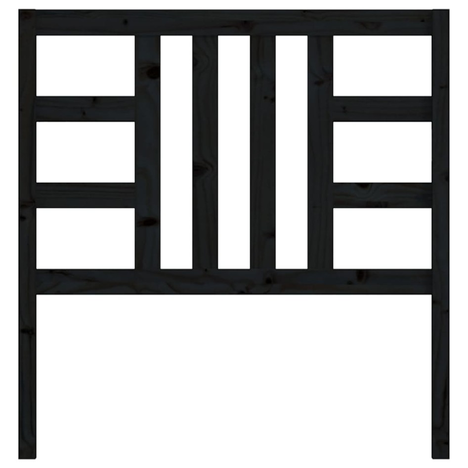 Cabecero de cama madera maciza de pino negro 106x4x100