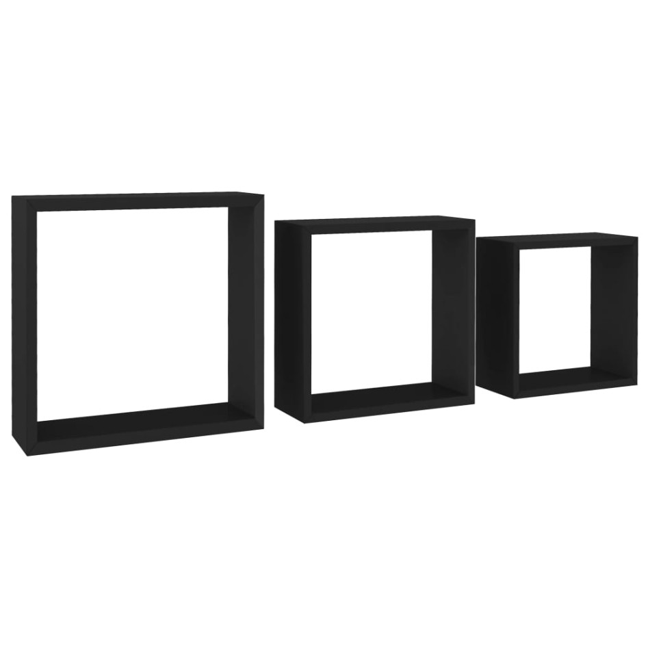 Estantes cubo de pared 3 unidades MDF