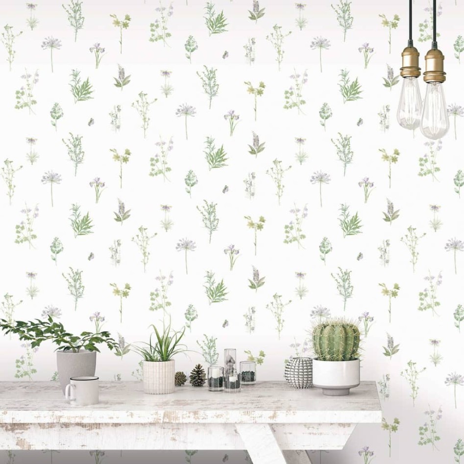 Noordwand Papel de pared Evergreen Herbs and Flowers