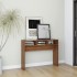 Mesa consola madera contrachapada roble marrón 105x30x80