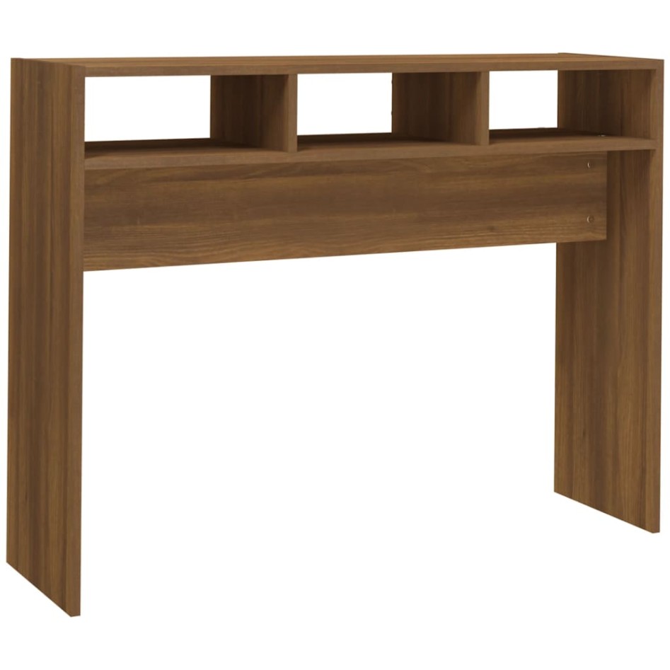 Mesa consola madera contrachapada roble marrón 105x30x80