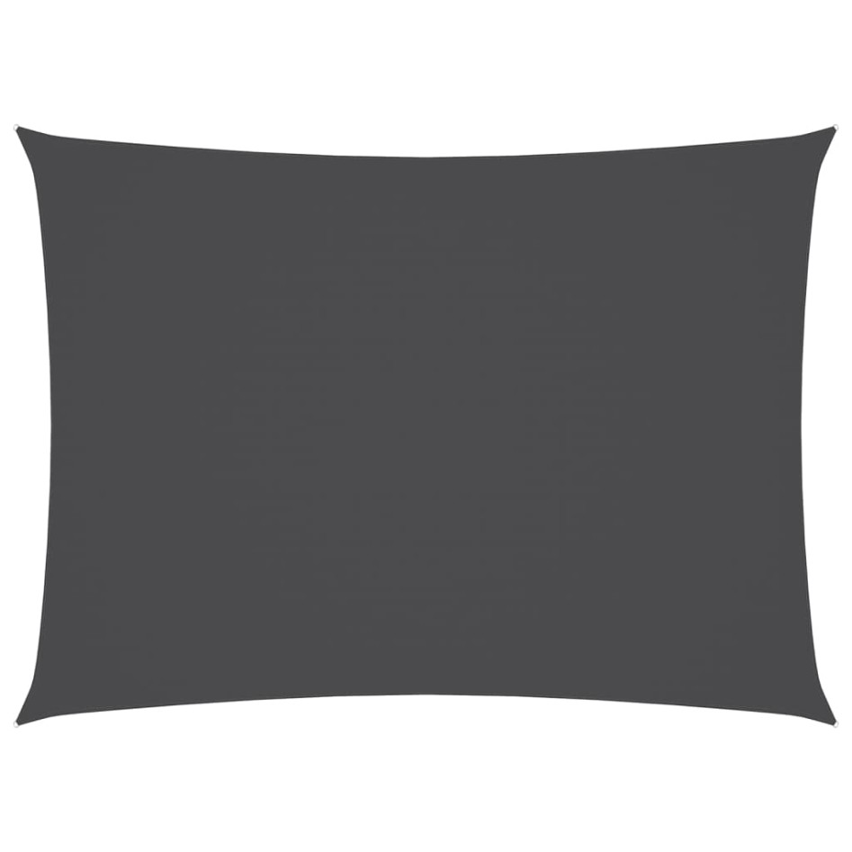 Toldo de vela rectangular tela Oxford gris antracita 3x4,5
