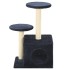 Rascador para gatos con poste de sisal azul oscuro 60