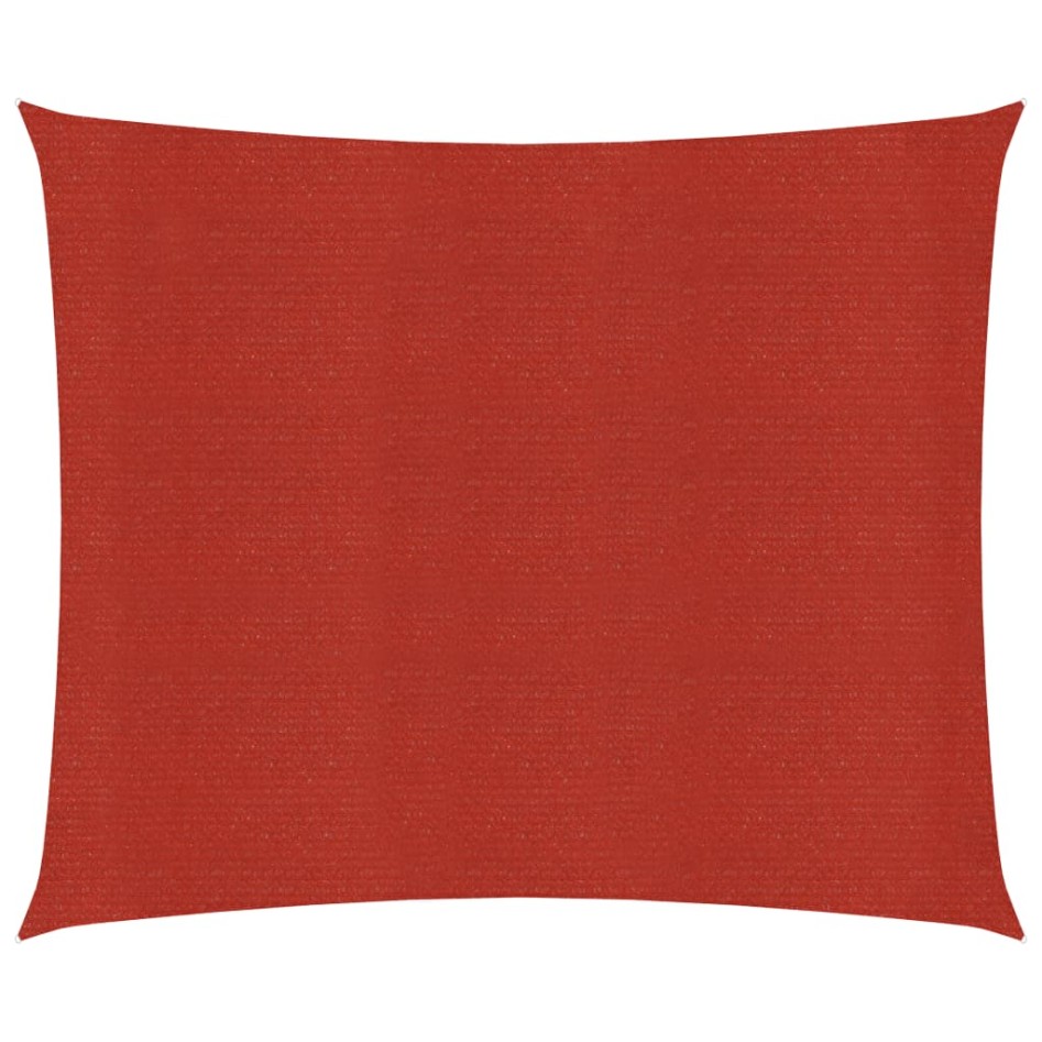 Toldo de vela rojo HDPE 160 g/m² 4,5x4,5