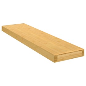 Estante de pared de bambú 80x20x4