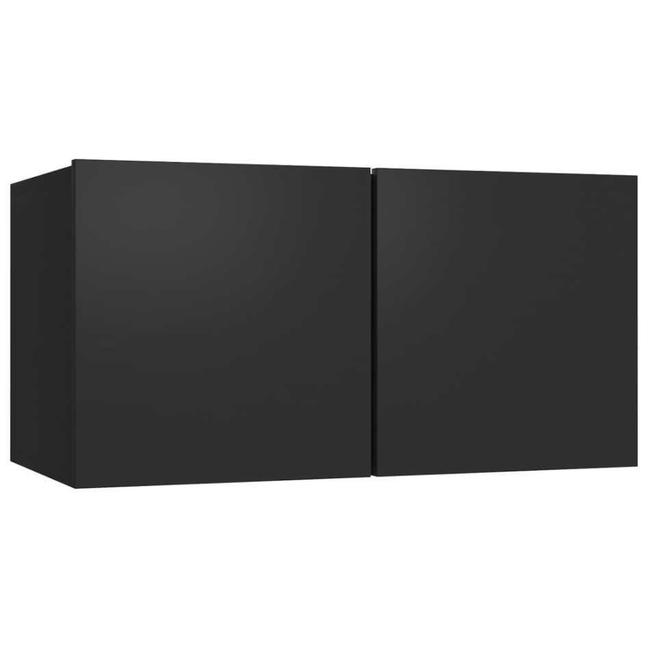 Mueble de TV colgante negro 60x30x30