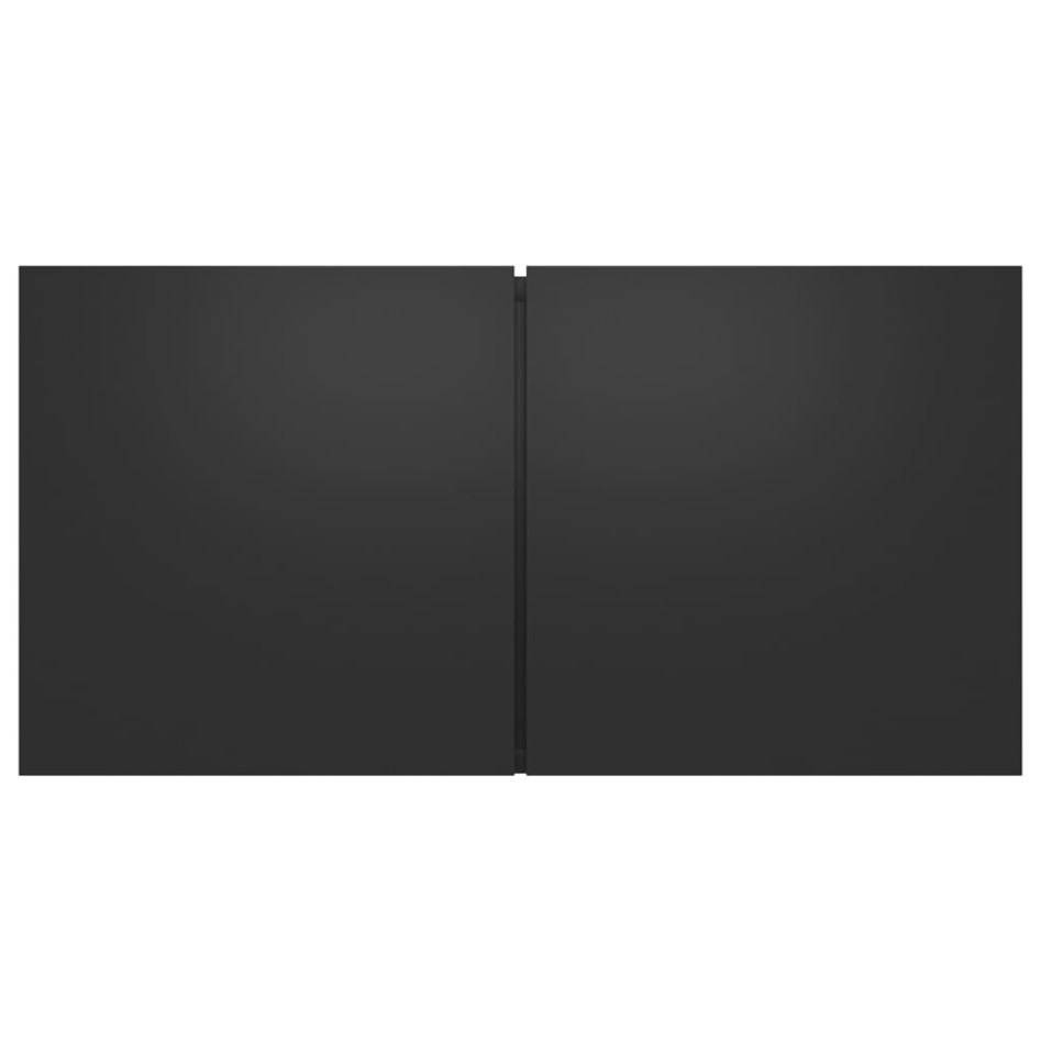 Mueble de TV colgante negro 60x30x30