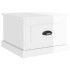 Mesa de centro madera contrachapada blanco brillo 50x50x35