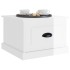 Mesa de centro madera contrachapada blanco brillo 50x50x35