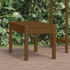 Banco de jardín madera maciza pino marrón miel 80x44x45