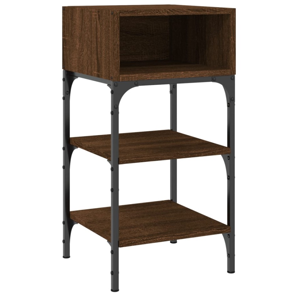 Mesita noche 2 uds madera ingeniería marrón roble 35x34,5x70