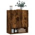 Armario de pared madera de ingeniería roble ahumado 60x31x70