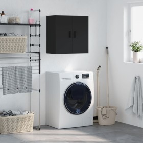 Armario de pared madera de ingeniería negro 60x31x60