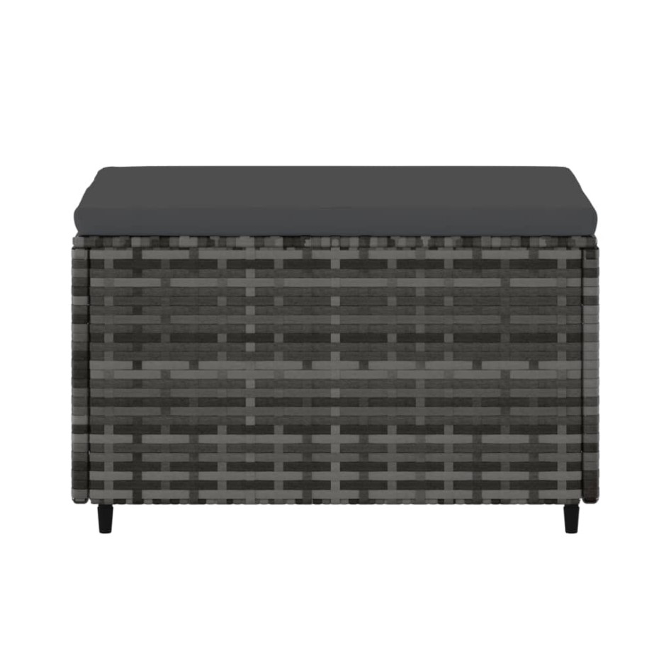 Reposapiés de jardín con cojín ratán sintético