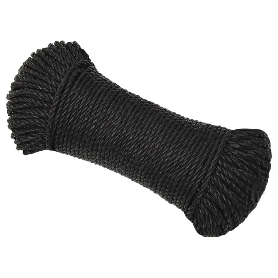 Cuerda de trabajo polipropileno negro 6 mm 250