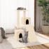 Rascador para gatos con postes de sisal color crema 82