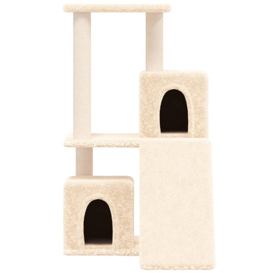 Rascador para gatos con postes de sisal color crema 82