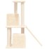 Rascador para gatos con postes de sisal color crema 82