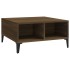 Mesa de centro madera de ingeniería marrón roble 60x60x30