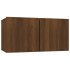 Mueble TV colgante madera contrachapada marrón roble