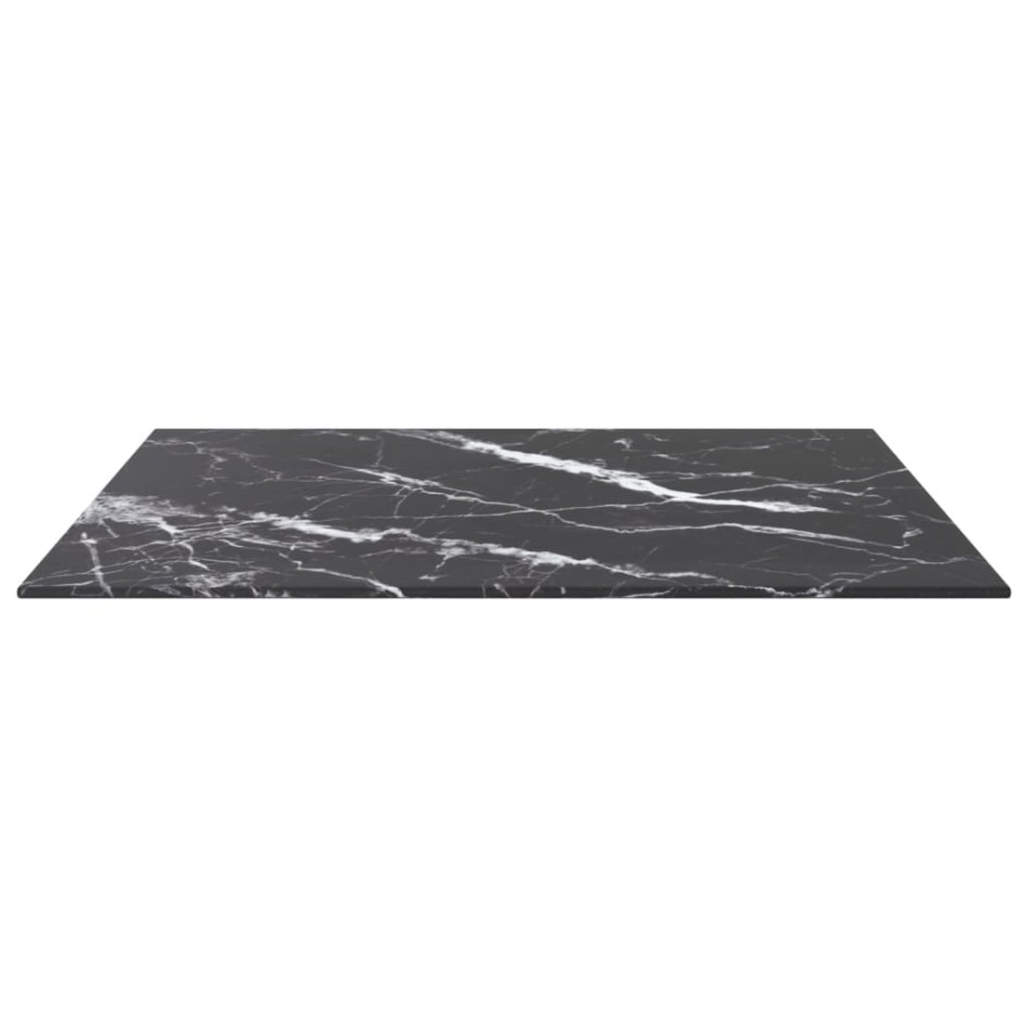 Tablero mesa diseño mármol vidrio templado negro 60x60 cm 6