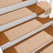 Alfombrillas de escalera 10 unidades crema 65x21x4 cm