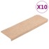 Alfombrillas de escalera 10 unidades crema 65x21x4