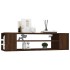 Mueble de TV colgante madera marrón roble 100x30x26,5