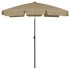 Sombrilla de playa gris taupe 180x120