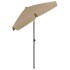 Sombrilla de playa gris taupe 180x120