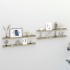 Estantes de pared 4 unidades blanco y roble Sonoma 100x9x3