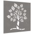 Adorno de pared de jardín acero corten diseño árbol 55x55