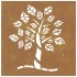 Adorno de pared de jardín acero corten diseño árbol 55x55